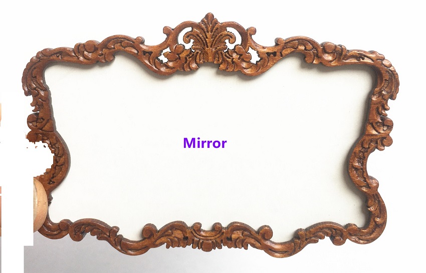 Mirror Rococo Style Frame-Walnut