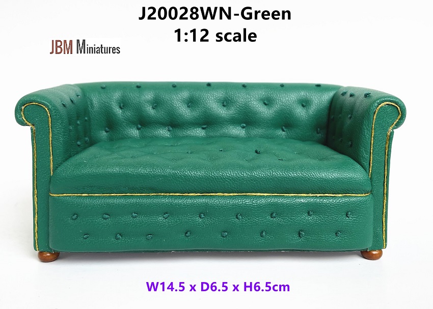 Chesterfield lounge mid 1800s Upholstered in a Green leather
