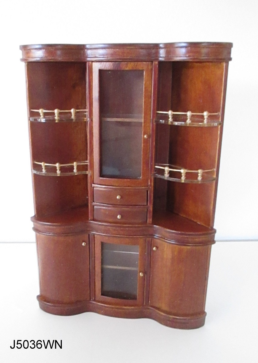 Corner Bar or display cabinet-English mid-19th century -walnut.