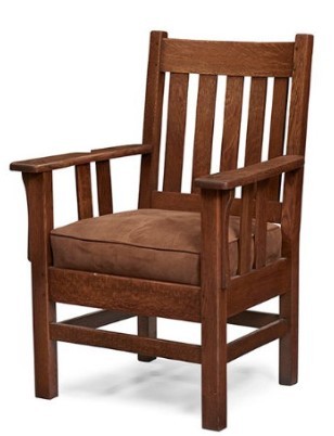 Arts and Crafts Atm Chair-walnut