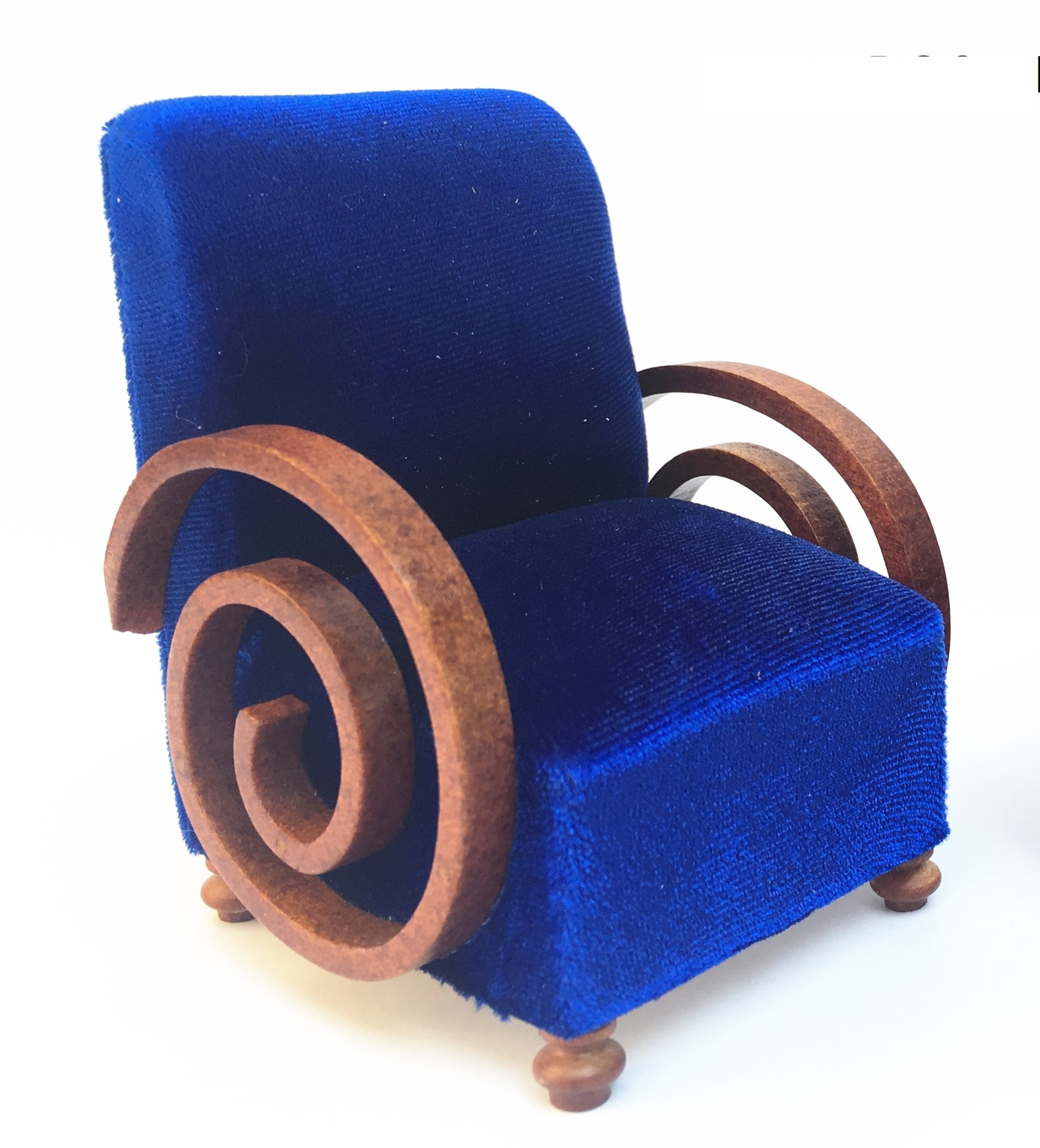 Art Deco Arm Chair Blue