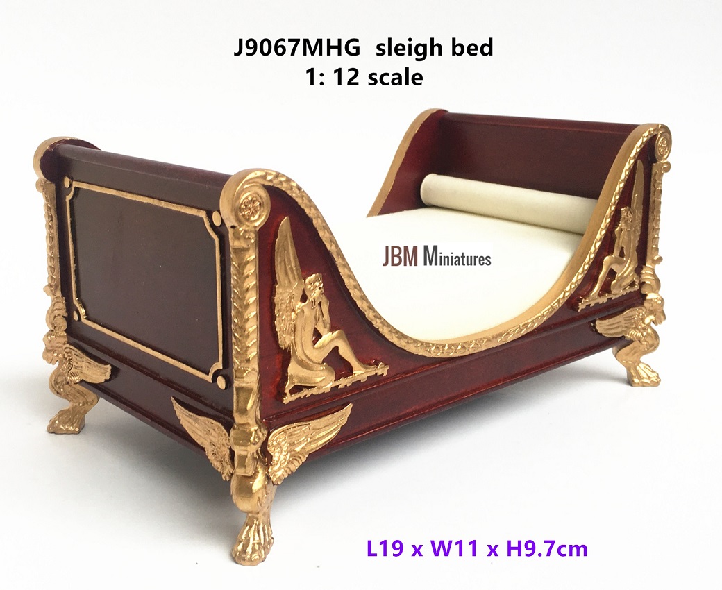 Sleigh Bed from the Bedroom of Ferdinand 11-Mahogany