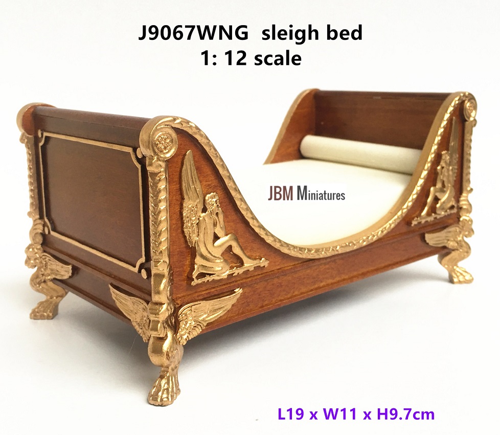 Sleigh Bed from the Bedroom of Ferdinand 11-Walnut