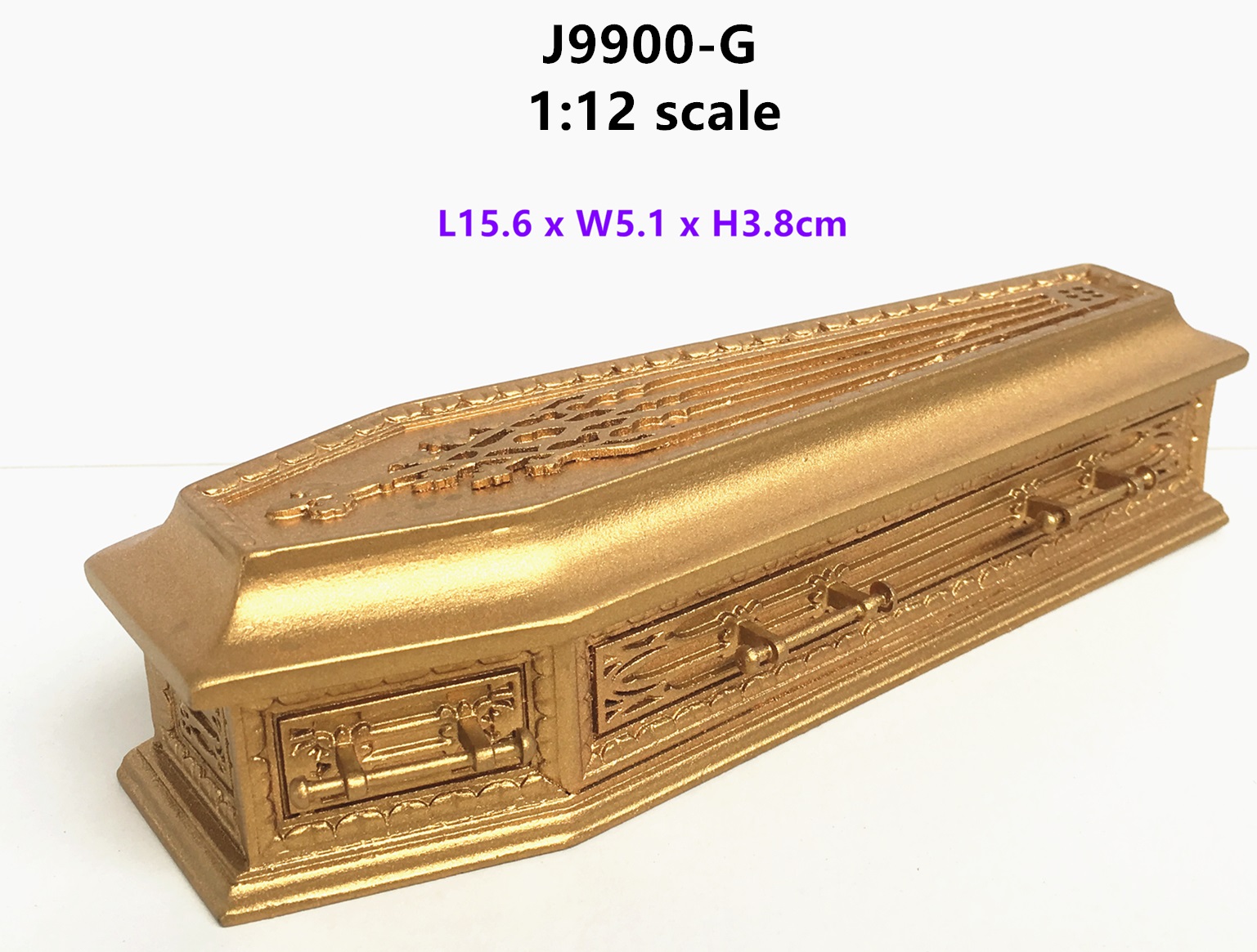 Coffin with solid top-Gold