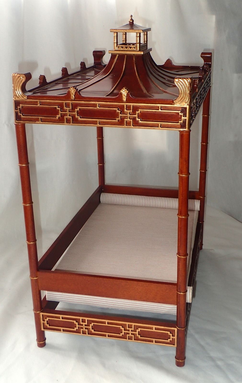 Chinese Bed - walnut Note Bed is shipped Flat Packed